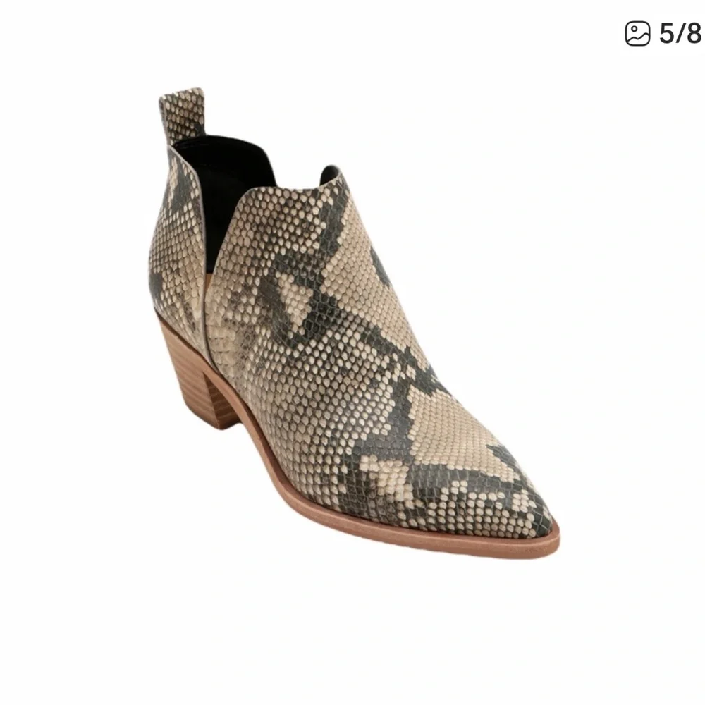 Dolce Vita Sonni Leather Booties in Snakeskin - Picture 4 of 10